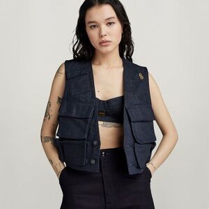 G-Star RAW | GSRR Multi Pocket Vest | Women’s L | Raw Denim | NWT